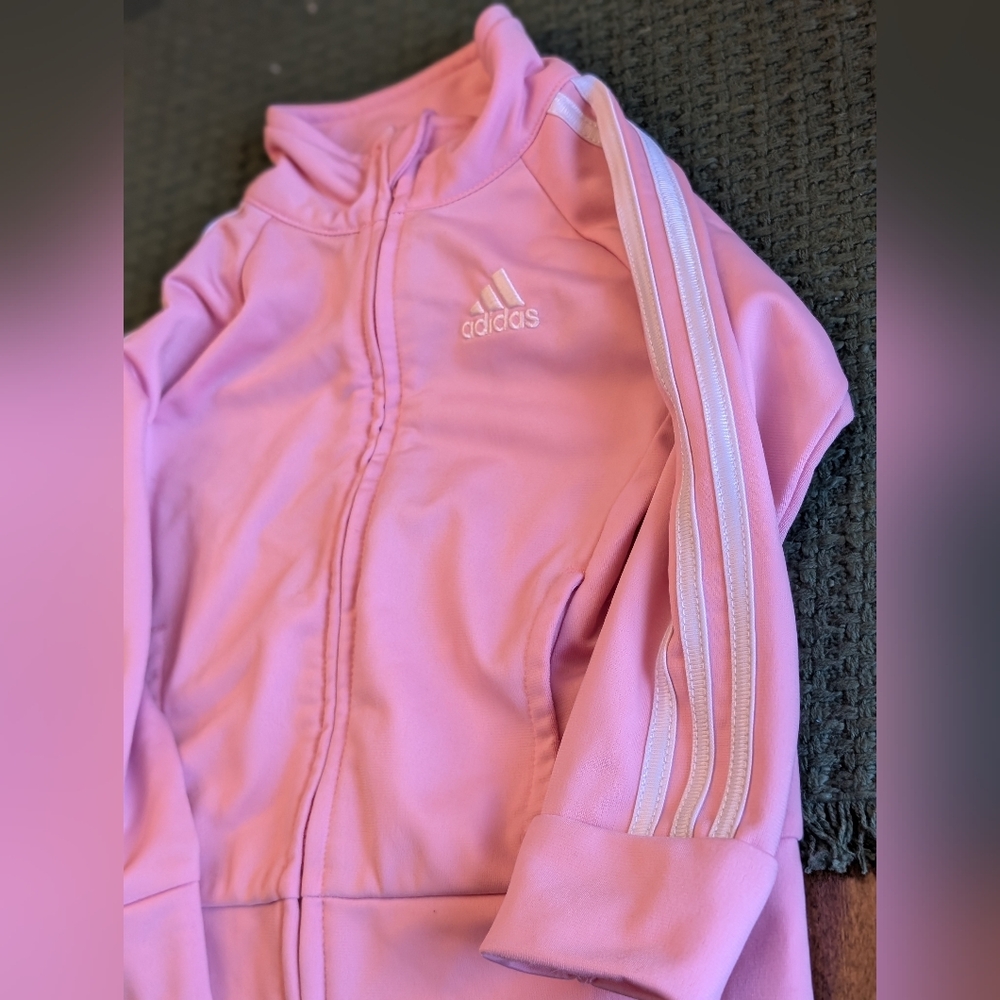 Adidas Pink Track Jacket/ 18 Months - Picture 3 of 4